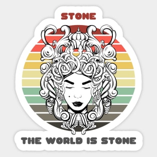 Sunset Gorgon / Stone, The World Is Stone Sticker